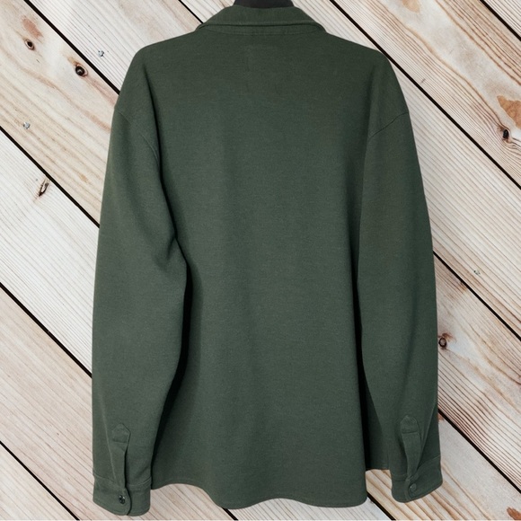 Linksoul Wyeth Shirt Jacket Shacket Men XL Snap Button Gray Cabin Core Golf Wear - Picture 3 of 10